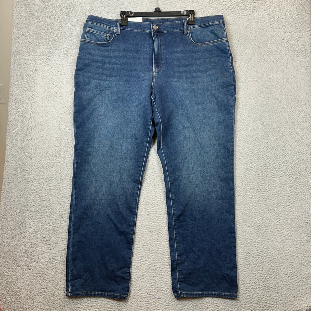 NEW 32 Degrees Sweatpant Jean Mens 38X32 Slim Straight Fit Blue Stretch Pockets